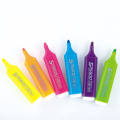 Colores vibrantes plástico transparente de plástico de 6 colores bolígrafo